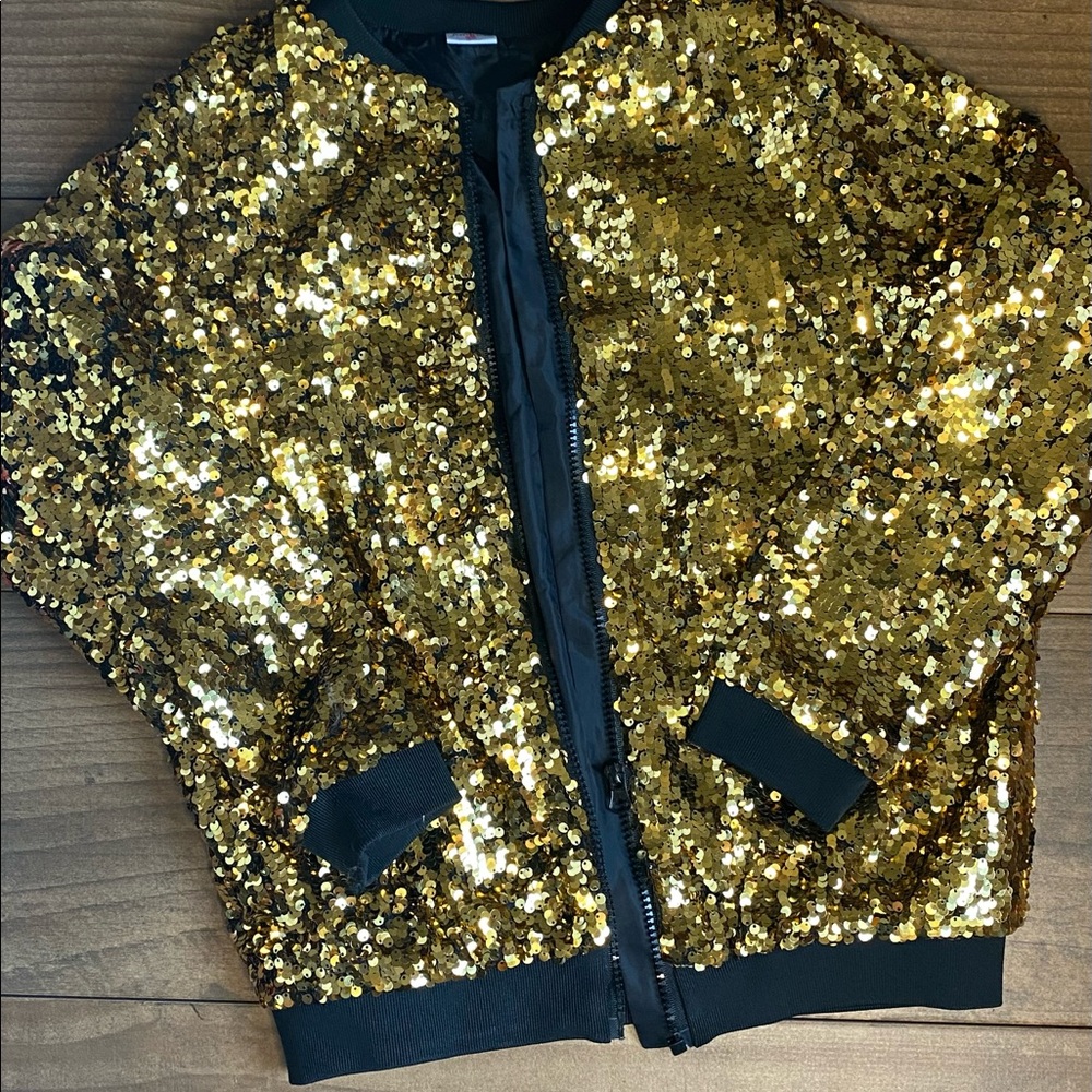 Girl’s Gold Sequined Jacket